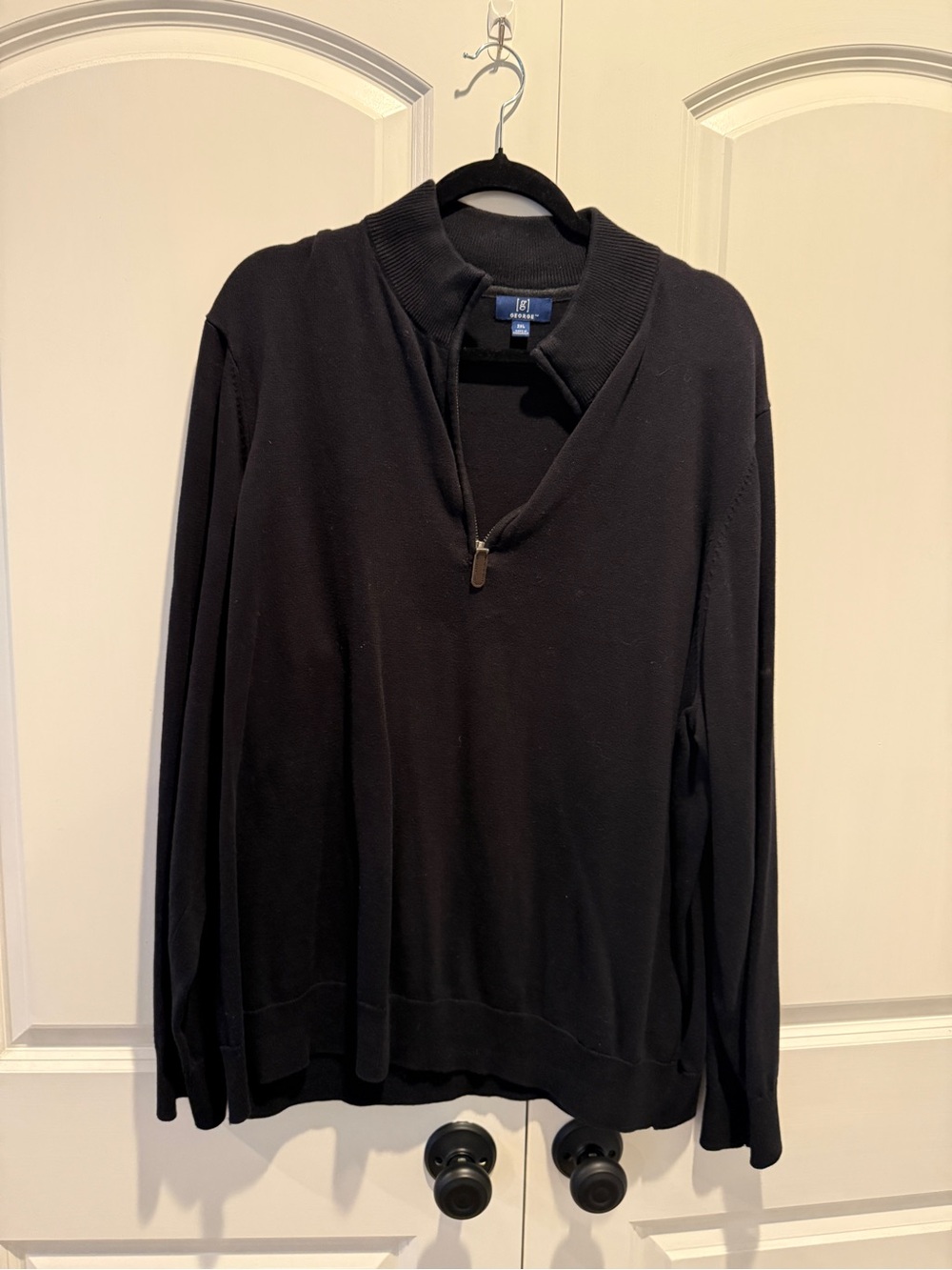 George Black Zip-Neck Men's Sweater